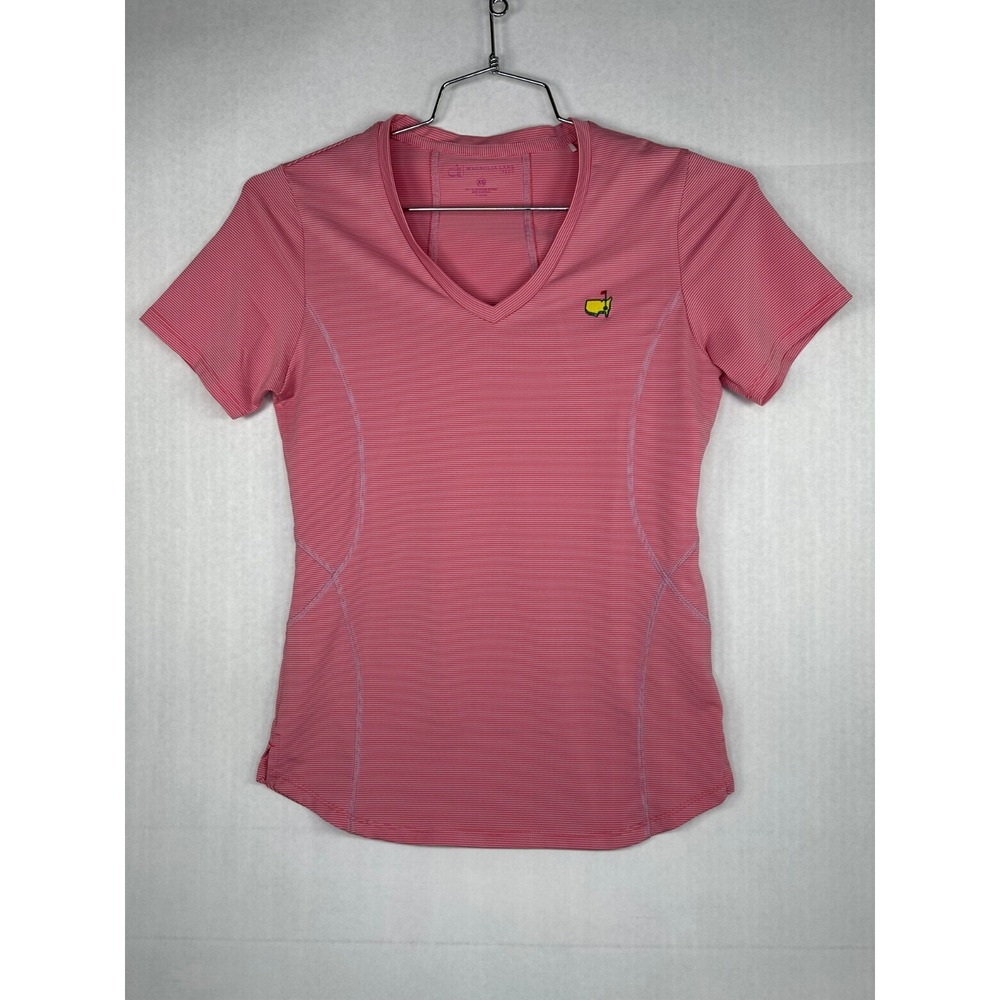 Augusta National Masters Magnolia Lane Womens XS S Pink Stripe Golf Shirt Ladies
